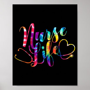 Nurses Day Nurse Life Tie Dye Nurse Week 2026 Poster