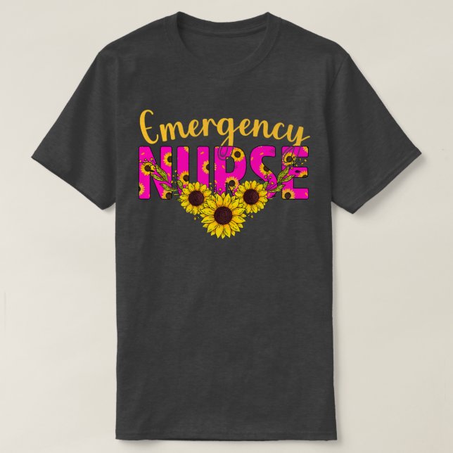 NURSES DAY NURSE WEEK ER Nurse Life Emergency ER S T-Shirt (Design Front)