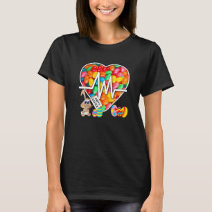 Nurses Easter Jellybean Cardio Heart Premium T-Shirt