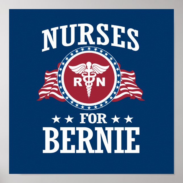 NURSES FOR BERNIE SANDERS POSTER (Front)