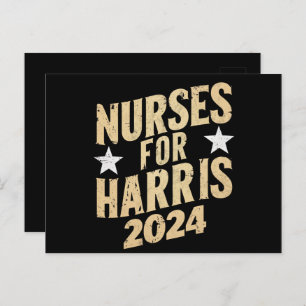 Nurses For Harris 2024 USA Postcard