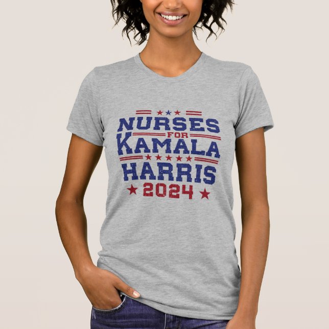 Nurses for Kamala Harris 2024 Election Design T-Shirt (Front)