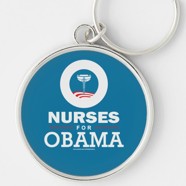 Nurses for Obama Key Ring (Front)