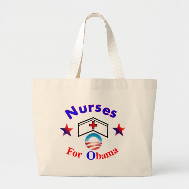 nurses for obama tote bag (Front)