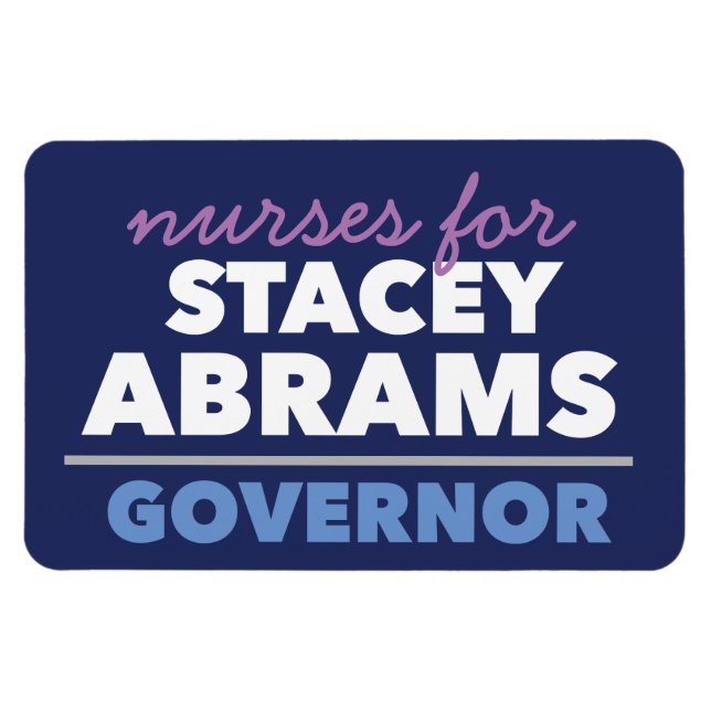 Nurses for Stacey Abrams Governor car magnet (Horizontal)