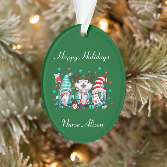 Nurse's Fun Christmas Ornament  (Tree)