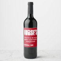 Nurse's Funny Prescription Red Wine Label