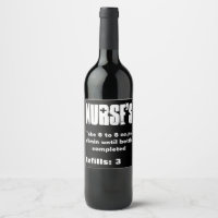 Nurse's Funny wine label