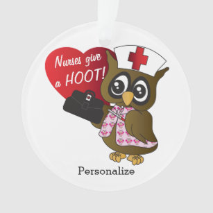Nurses Give A Hoot! Owl Nurse Ornament