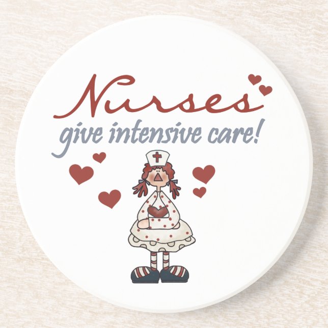 Nurses Give Intensive Care t-shirts and Gifts Coaster (Front)