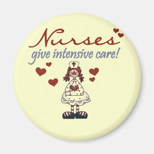 Nurses Give Intensive Care t-shirts and Gifts Magnet