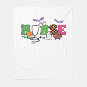 Nurses Halloween Classic T-Shirt Fleece Blanket