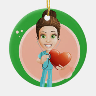 Nurses Have Big Hearts - SRF Ceramic Tree Decoration