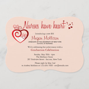 Nurses Have Heart Graduation Invitation