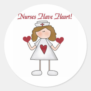Nurses Have Heart T-shirts and Gifts Classic Round Sticker