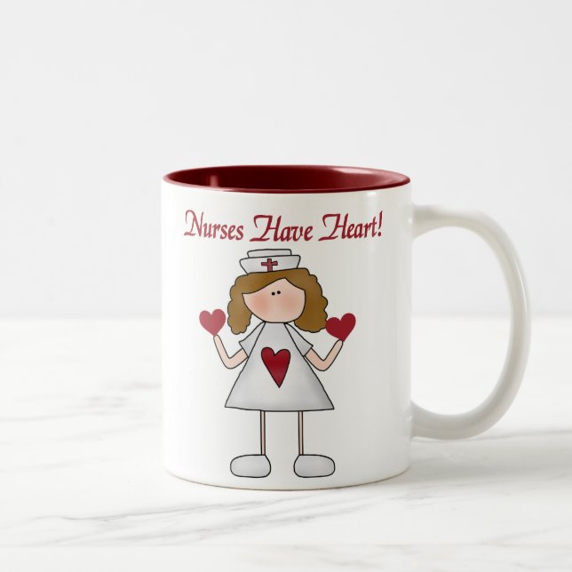 Nurses Have Heart T-shirts and Gifts Two-Tone Coffee Mug (Right)