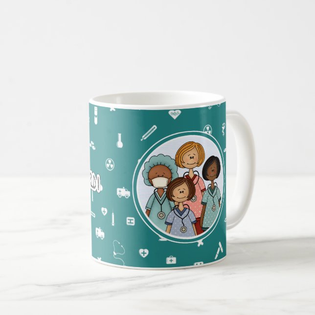 Nurses heal the World Coffee Mug (Front Right)