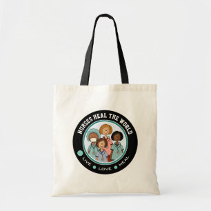 Nurses Heal the World. Gift Nurse Tote Bags