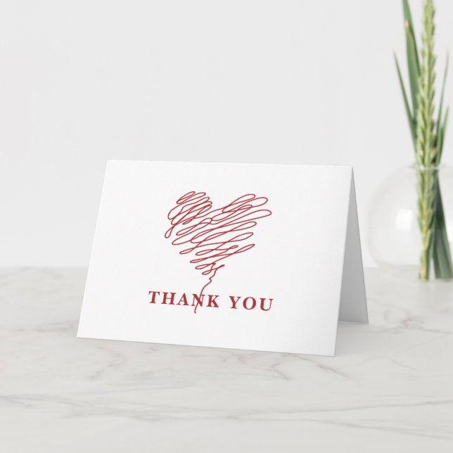 Nurses Heart Symbol Thank You Card (Front)