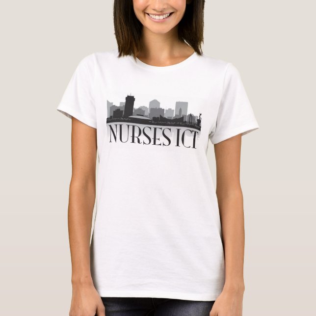 Nurses ICT Skyline (Black) T-Shirt (Front)
