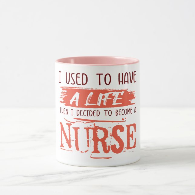 Nurse's life. Funny cool saying. Gift idea Mug (Center)