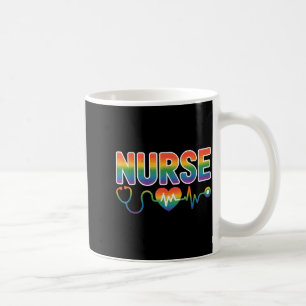 Nurse's Life Lgbt Heart Stethoscope Nurse Week Coffee Mug