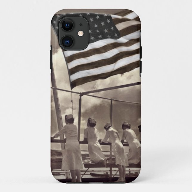Nurses Looking at an Island 1945 Case-Mate iPhone Case (Back)