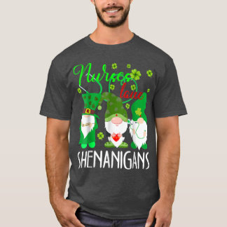 Nurses Love Shenanigans Funny Gnomes Nurse St Patr T-Shirt
