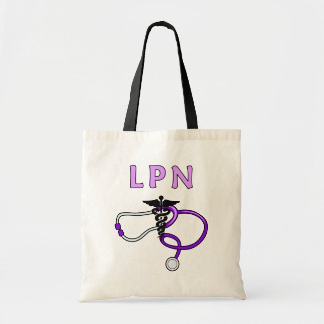 Nurses LPN Stethoscope Tote Bag (Front)