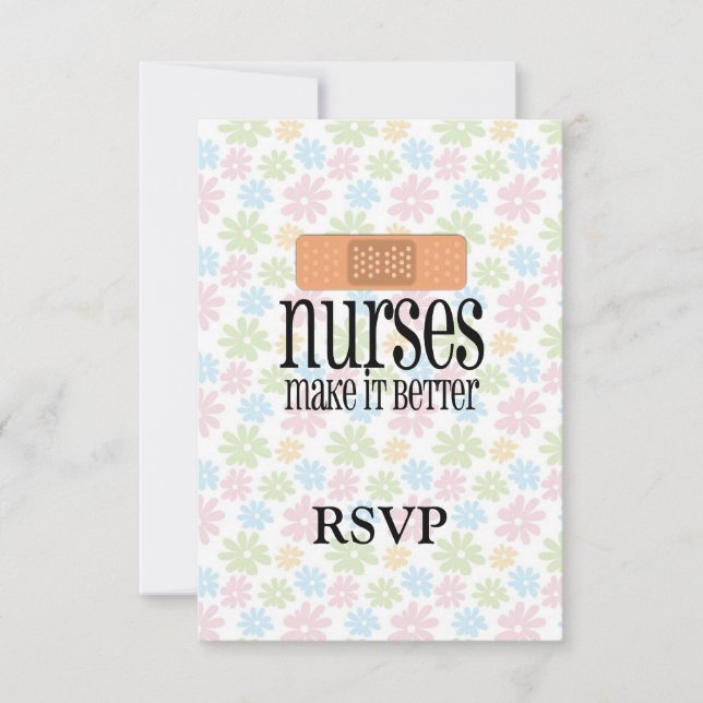 Nurses Make it Better, Bandage RSVP Card (Front)