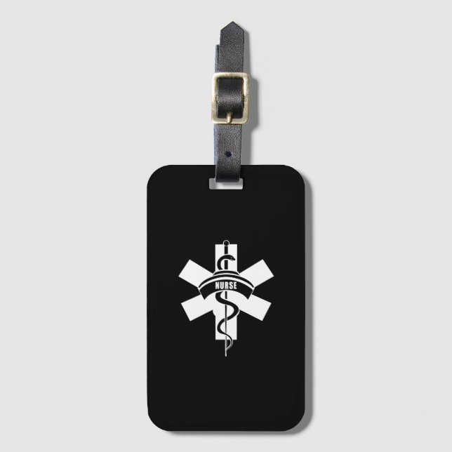 Nurses Medical Symbol  Luggage Tag (Front Vertical)