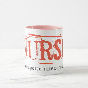 Nurse's Mug. Cute Gift Idea. Customisable Template Mug