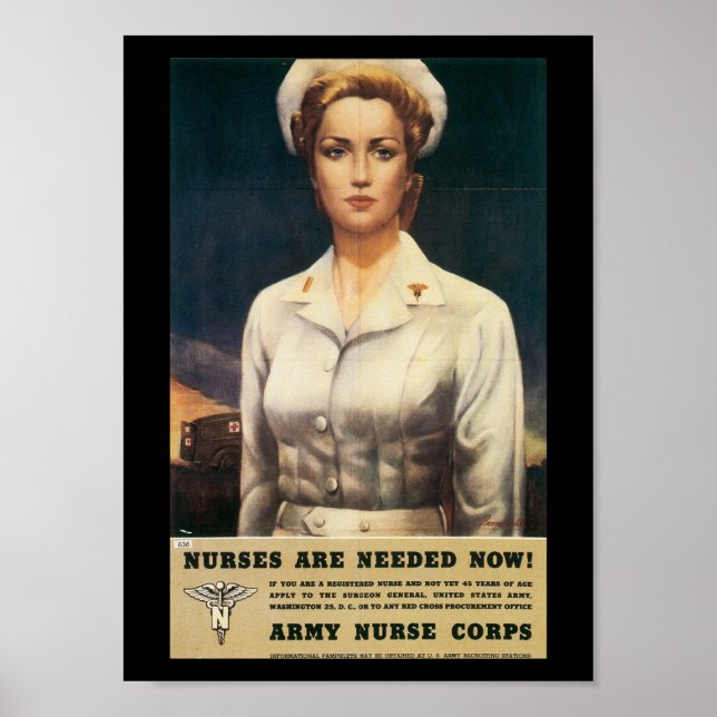 Nurses Needed World War II Poster (Front)