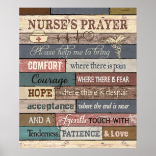 Nurse's Prayer Inspirational & Motivational Poster