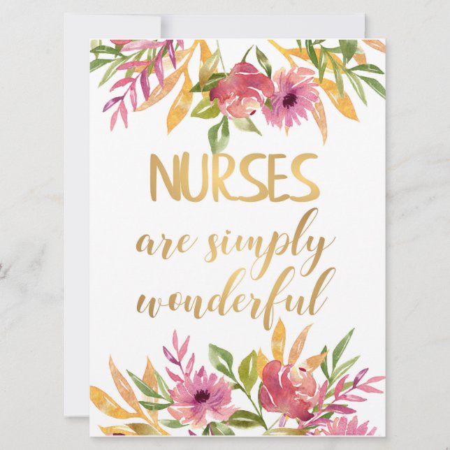 Nurses quote Appreciation Thank you Graduation Card (Front)