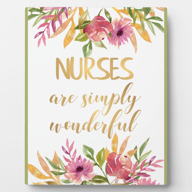Nurses quote Appreciation Thank you Graduation Plaque (Front)