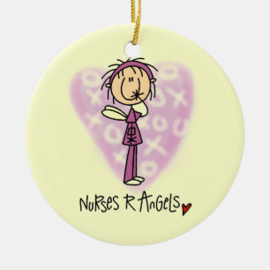 Nurses R Angels T-shirts and Gifts Ceramic Ornament