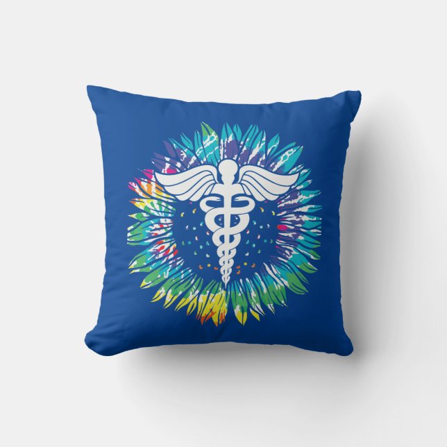 Nurses Retro Sunflower Cushion (Front)