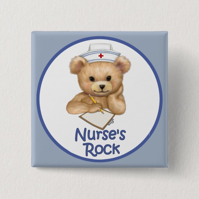 Nurse's Rock 15 Cm Square Badge (Front)
