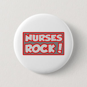 Nurses Rock! 6 Cm Round Badge