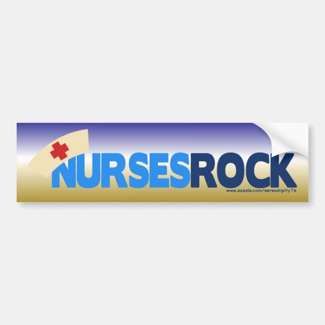 Nurses Rock Bumper Sticker (Front)