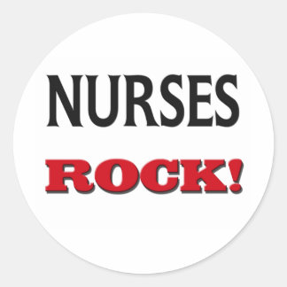 Nurses Rock Classic Round Sticker