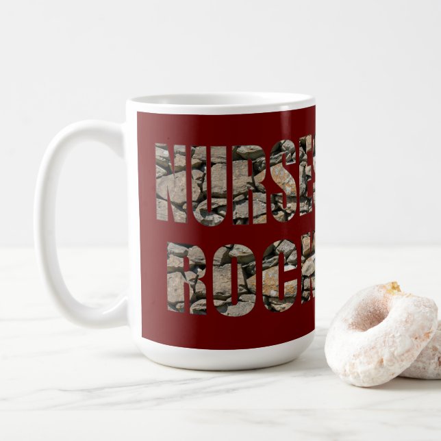 NURSES ROCK COFFEE MUG (With Donut)