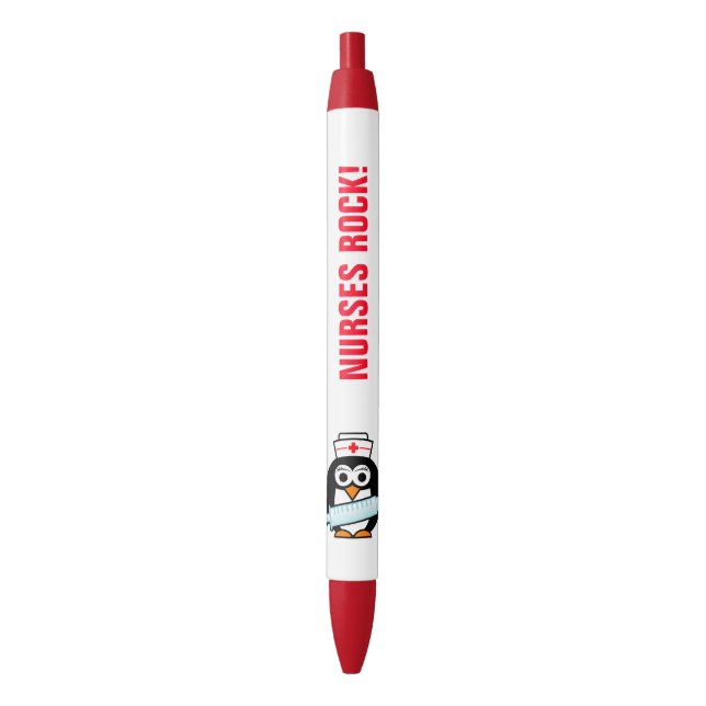 Nurses Rock cute penguin pen for nursing week day (Front Vertical)