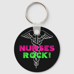 Nurses Rock Keychain   Neon colours