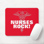 NURSES ROCK mousepad | nursing week day gift idea (With Mouse)