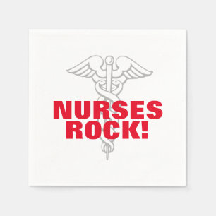 NURSES ROCK paper napkins for nursing week party