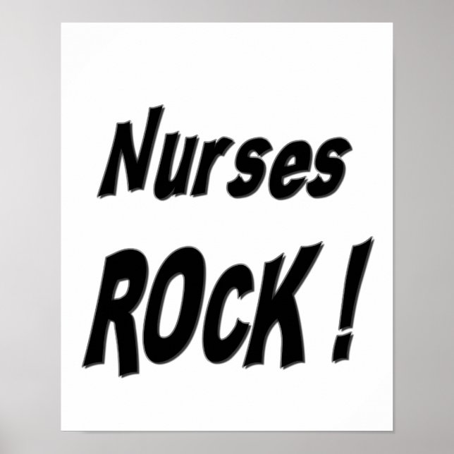 Nurses Rock! Poster Print (Front)