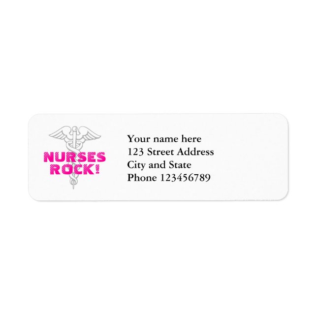 Nurses Rock! Return label address (Front)