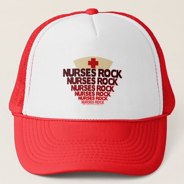 Nurses Rock Trucker Hat (Front)